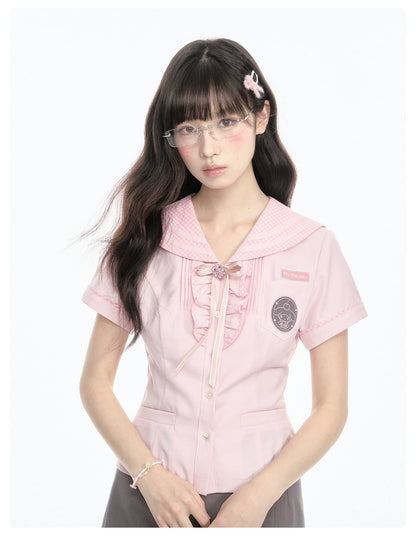 "Macaron Melody" Sailor Collar Set