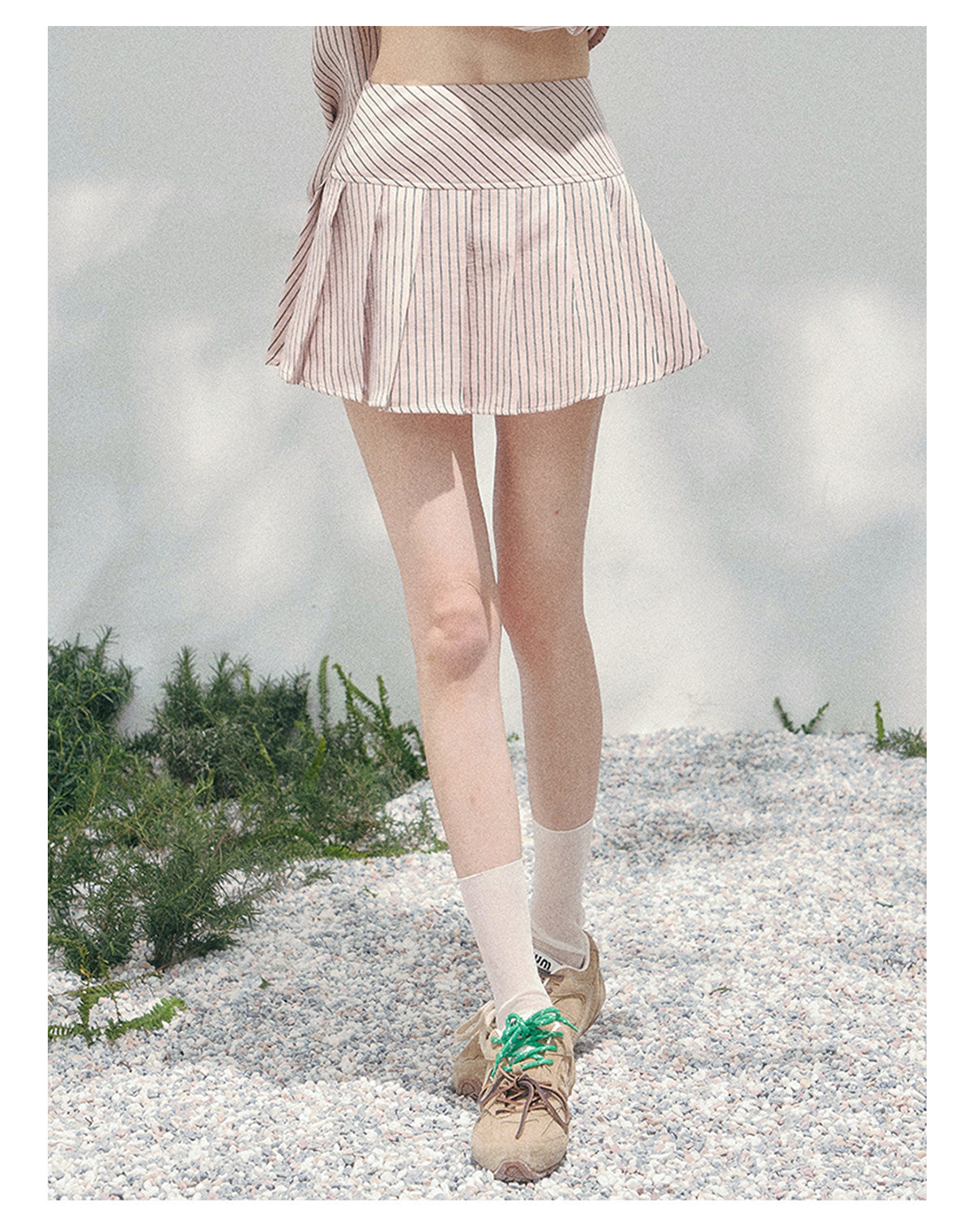 少也眼 "Pink Cloud Reverie" Cinnamon Pink Lace Sweet Two-Piece Skirt Set 563856385