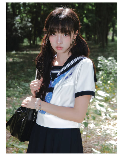 "Evening Star" Classic Sailor Uniform Collection (Sailor Blouse / Pleated Mini Skirt / Pleated Midi Skirt / Sailor Scarf)