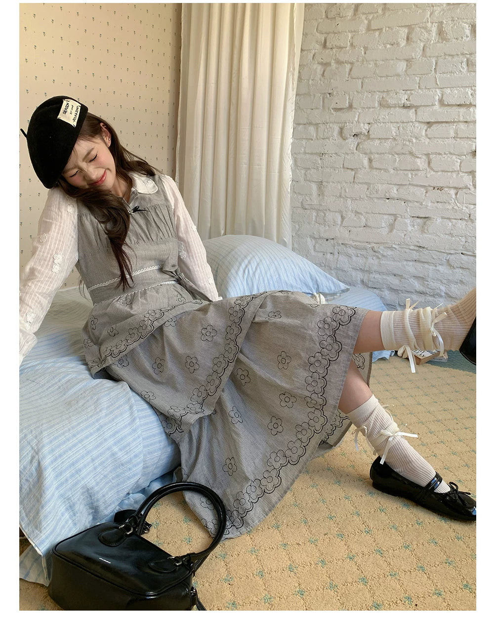 “Woodland Waltz Reverie” Grey Layered Cake Dress