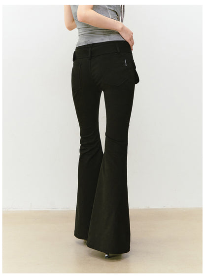 VIAPITTI - Rose Rivet Flared Cargo Pants