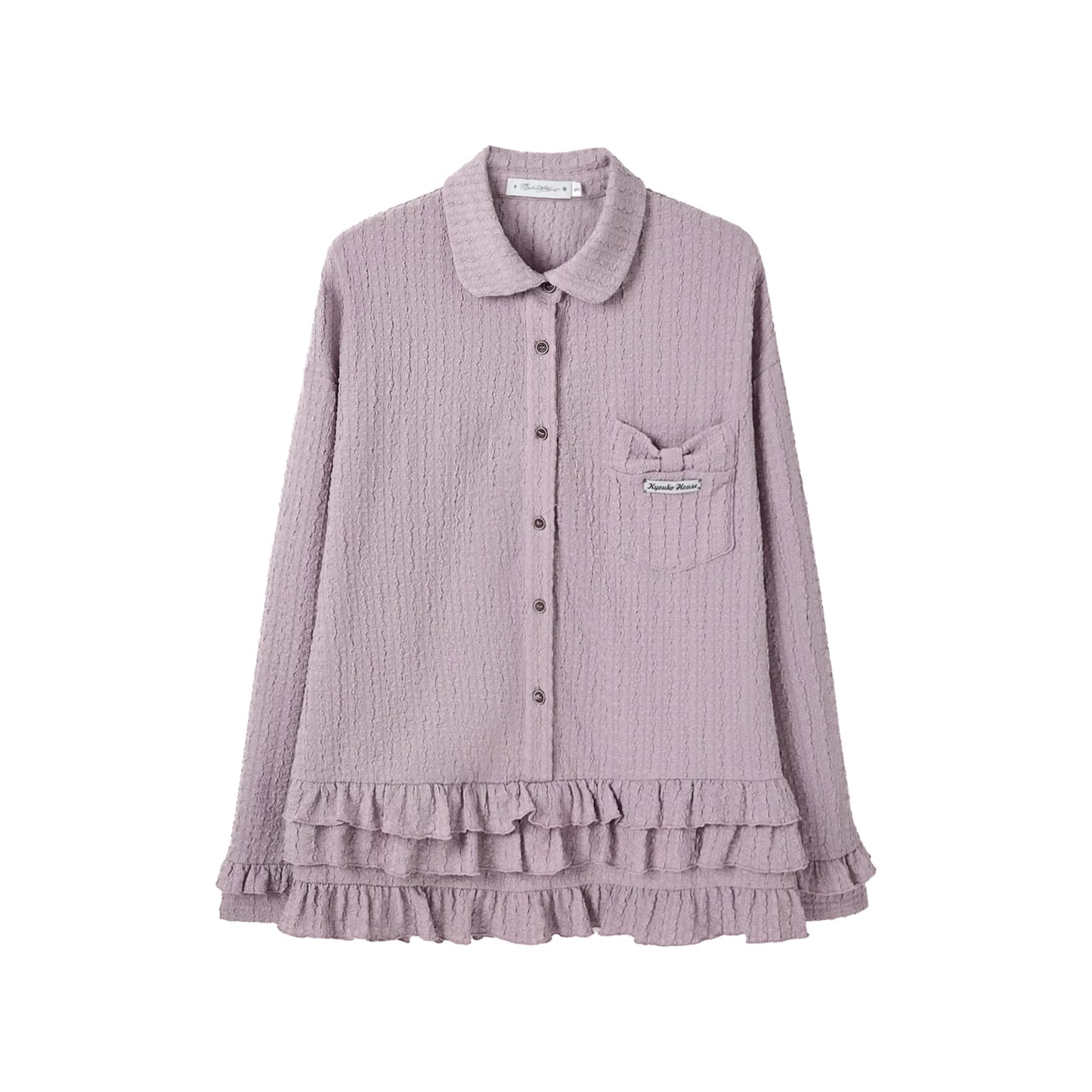 "Sage Whisper" Autumn Layered Collection (Knit Cardigan / Ruffle Shirt / Bubble Shorts)