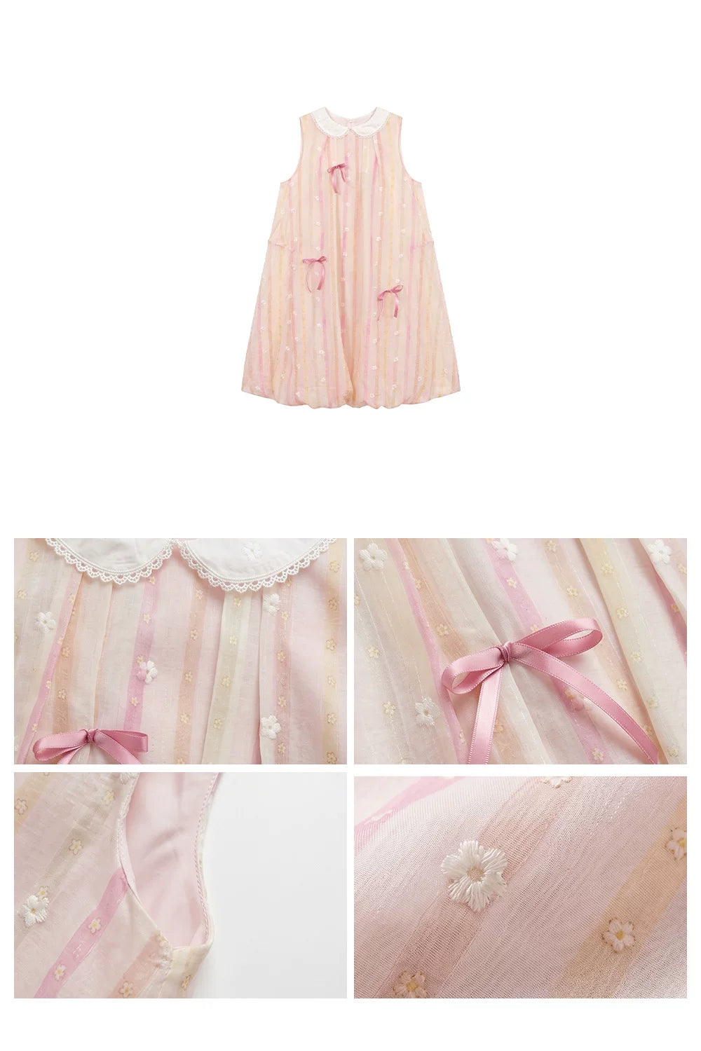 “Peach Soda Dream” Blush Pink Bubble Hem Dress
