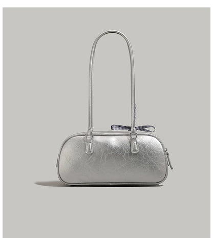 "Silver Siren" Shoulder Bag (Silver / Black / White / Pale Yellow)