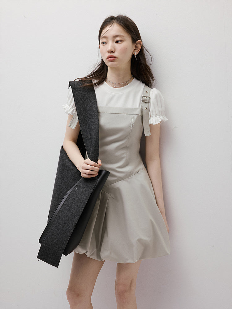 FUSSED Disorder Deconstructed Asymmetric Bubble Dress (Adjustable Straps) FOF-25SS005
