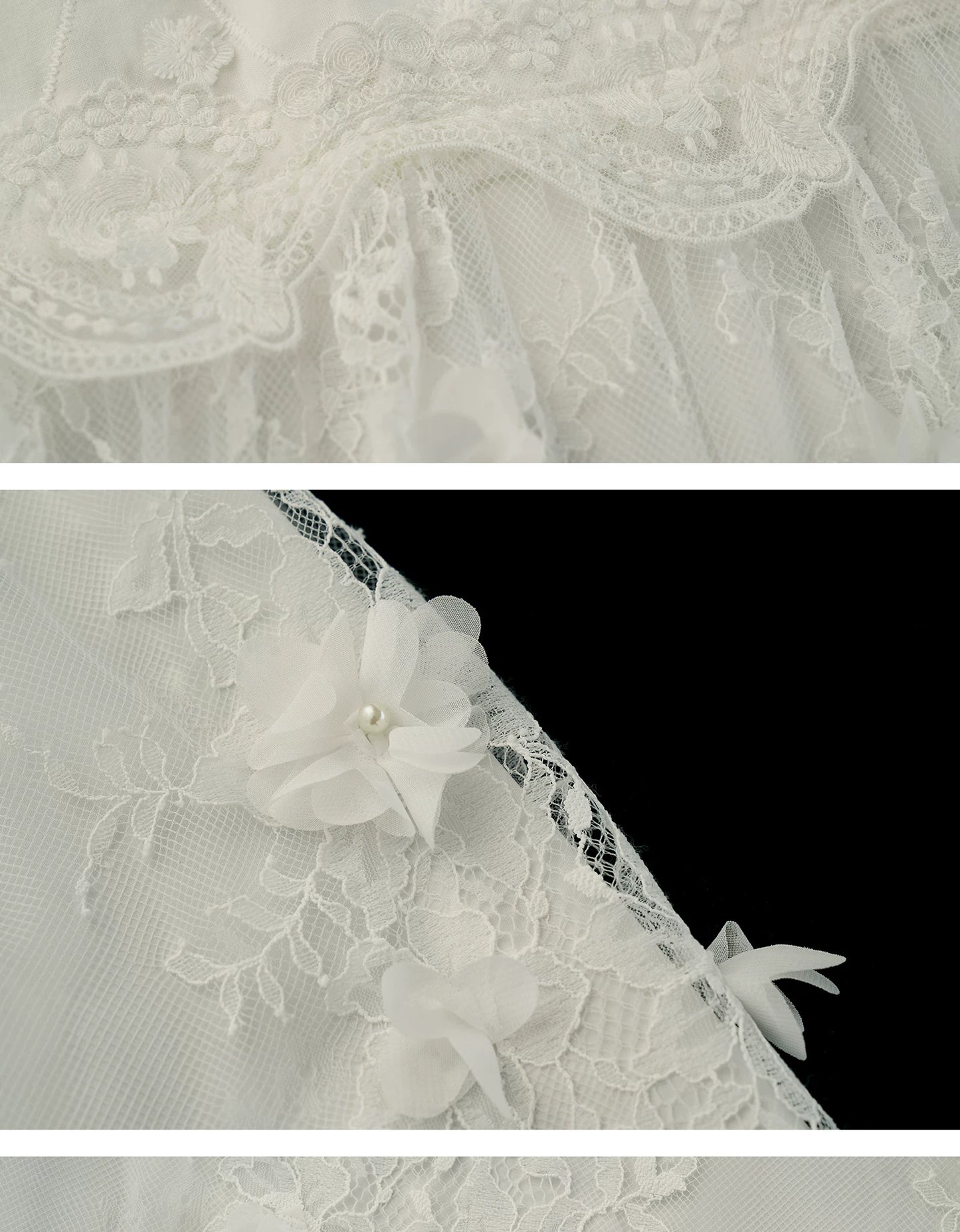 "Soft Petal Mood" 3D Floral Tulle Midi Skirt WE1002