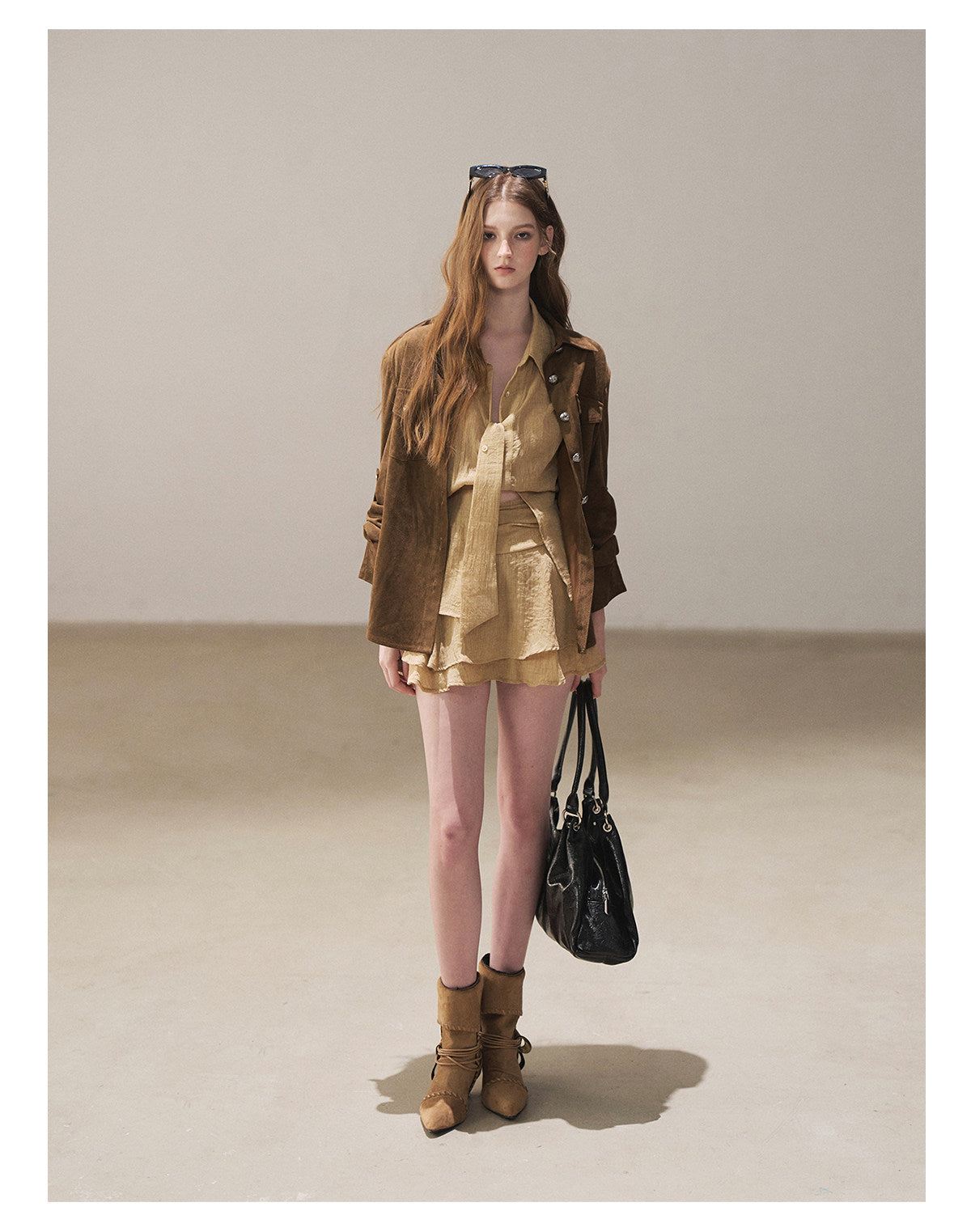 170726 "Scattered Across the Dunes" Rich Cocoa Utility Shirt with Belt