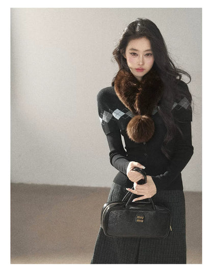 AOMALM - Real Fur Winter Scarf & Neck Warmer