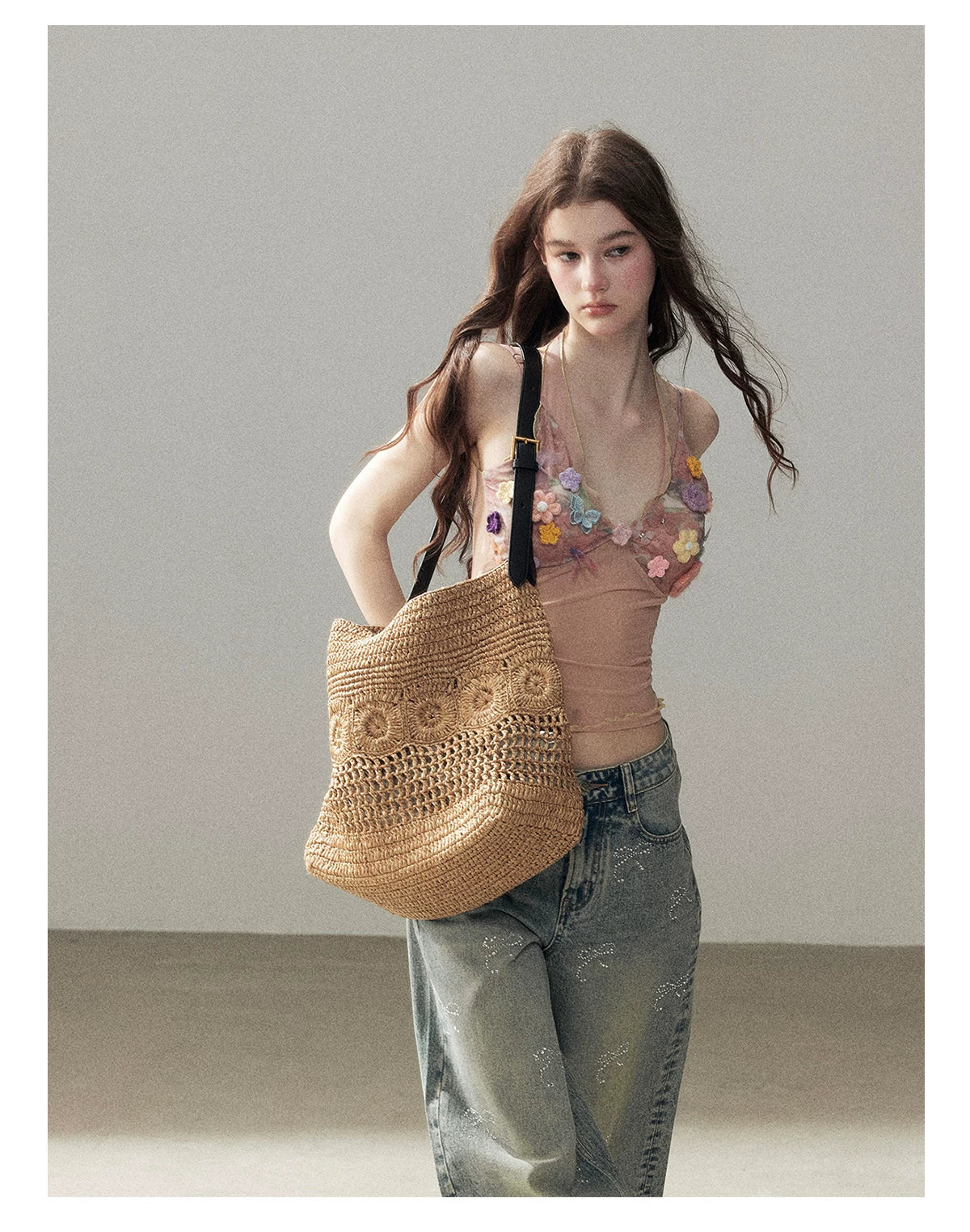 "Waiting for a Flower to Bloom" Lotus Pink Sheer Halter Crop Top