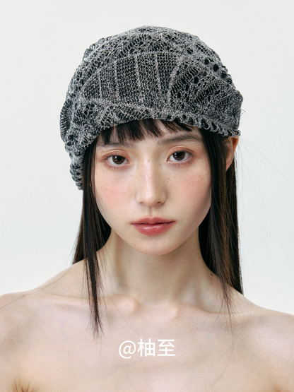 Open-Knit Mesh Beanie – Lightweight Breathable Slouchy Hat