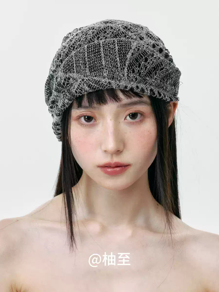 Open-Knit Mesh Beanie – Lightweight Breathable Slouchy Hat