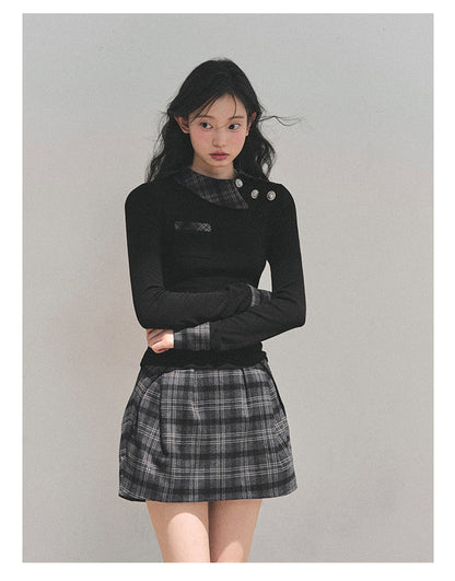 少也眼 “Silent Vanishing” Miu-Inspired Knit Top & Mini Skirt Set