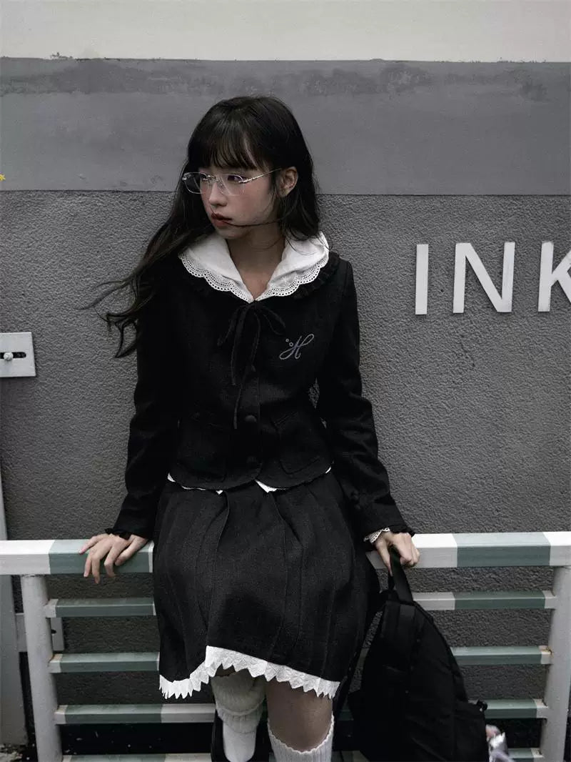 "Classic Belle" Sailor Blazer Collection (Blazer/ Pleated Skirt/ Hooded Blouse)