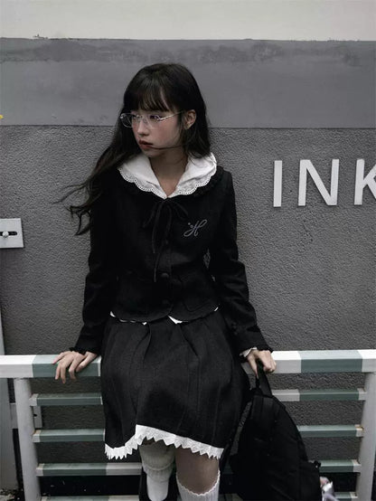 "Classic Belle" Sailor Blazer Collection (Blazer/ Pleated Skirt/ Hooded Blouse)