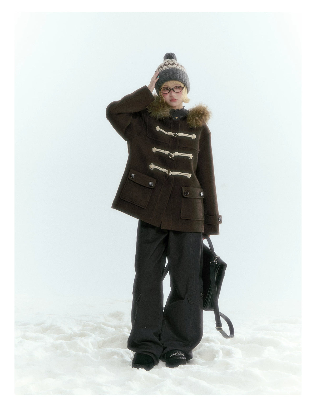 Horridale - Charcoal Gray Washed Cargo Barrel Leg Pants
