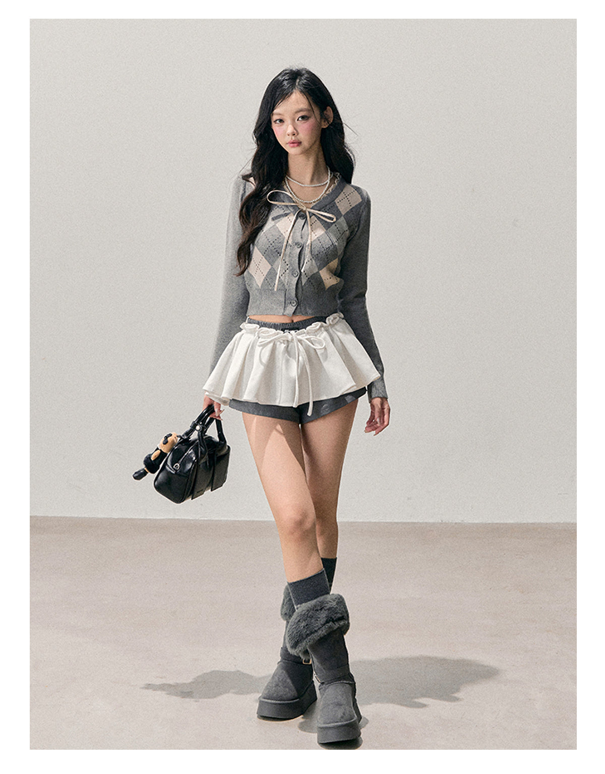 少也眼 “Sober Drowning” French-Inspired Textured Knit Cardigan 123456