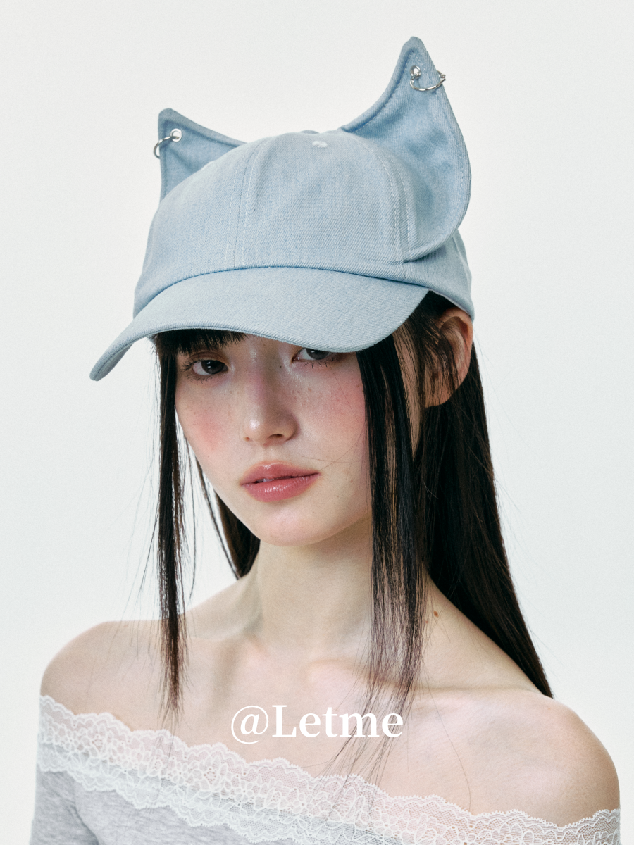 Cat Ear Denim Baseball Cap – Cute Korean Style Hat