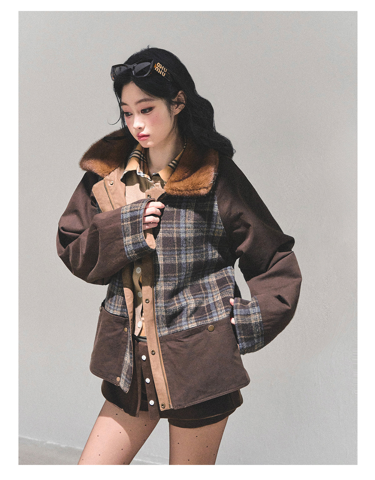 少也眼 "Twilight in Weightlessness" Coffee Brown Reversible Jacket 5463836483