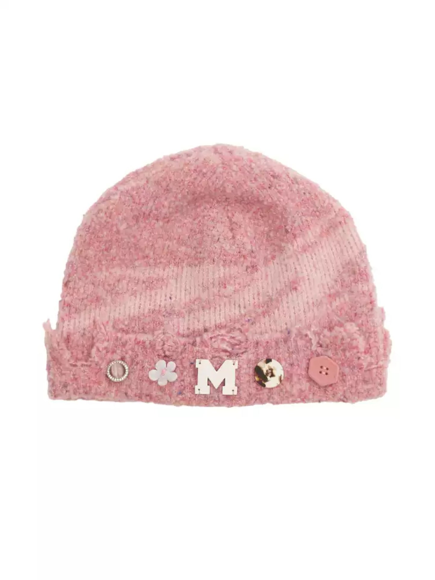 MAMC - Pink Logo Knit Beanie Hat WE212