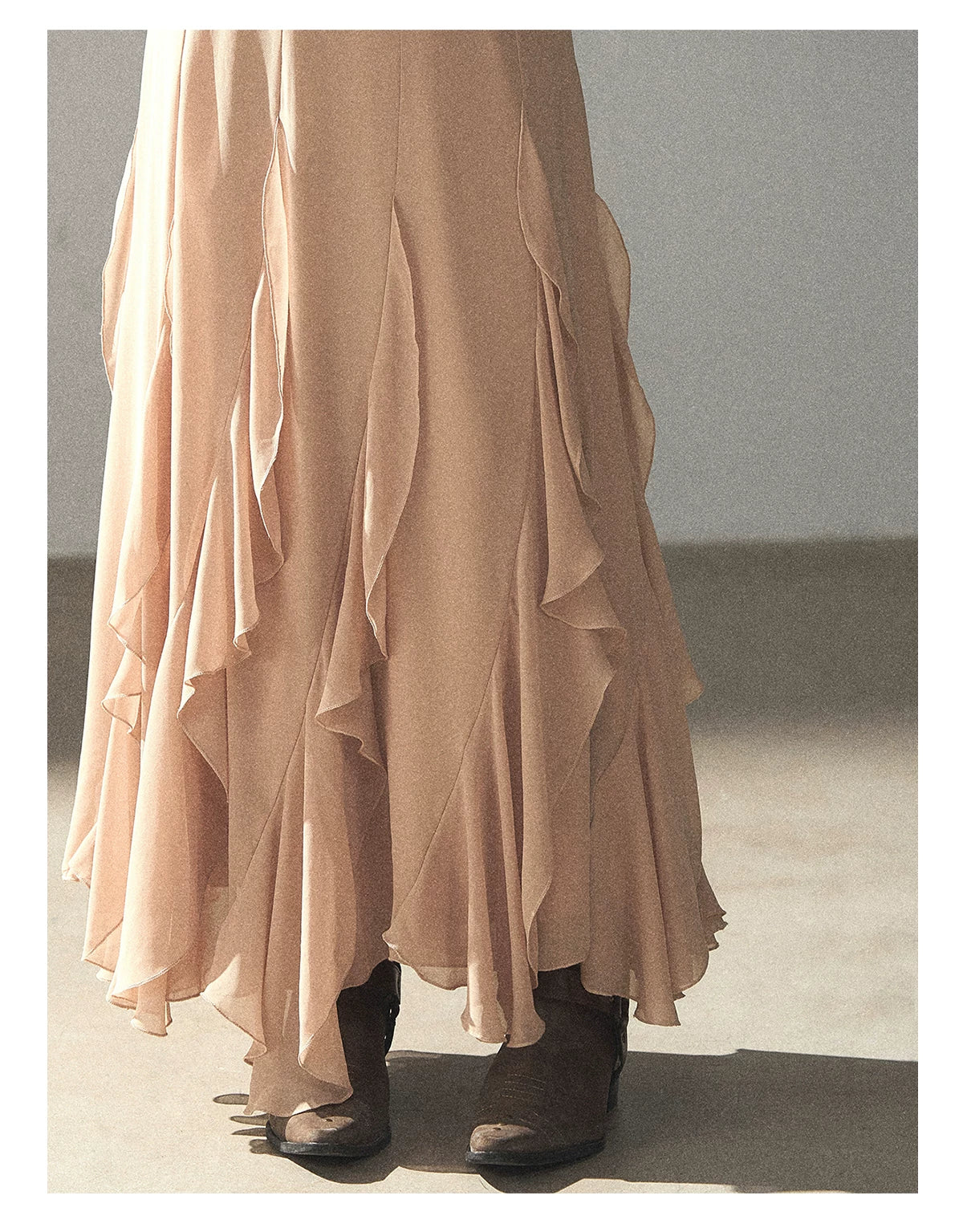 AOMALM - "The Next Fallen Leaf" Cinnamon Pink 2-Piece Set (Shirt / Cami Dress)