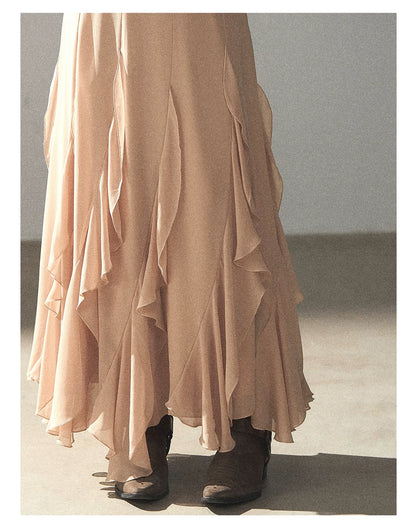 AOMALM - "The Next Fallen Leaf" Cinnamon Pink 2-Piece Set (Shirt / Cami Dress)