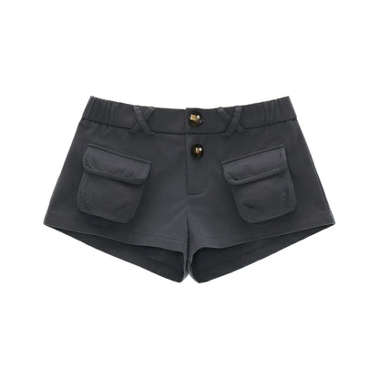Vintage Utility Pocket Cotton Shorts