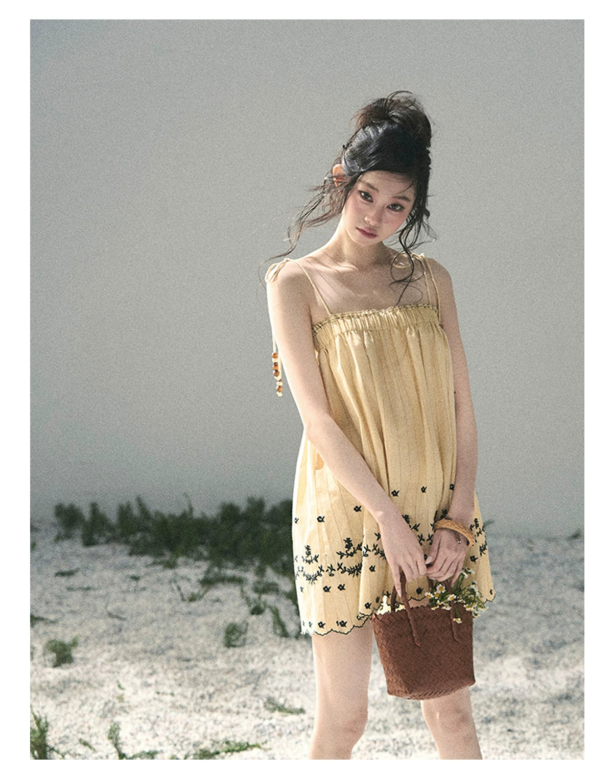 “Ripples Along the Hem” Butter Yellow Reversible Babydoll Dress