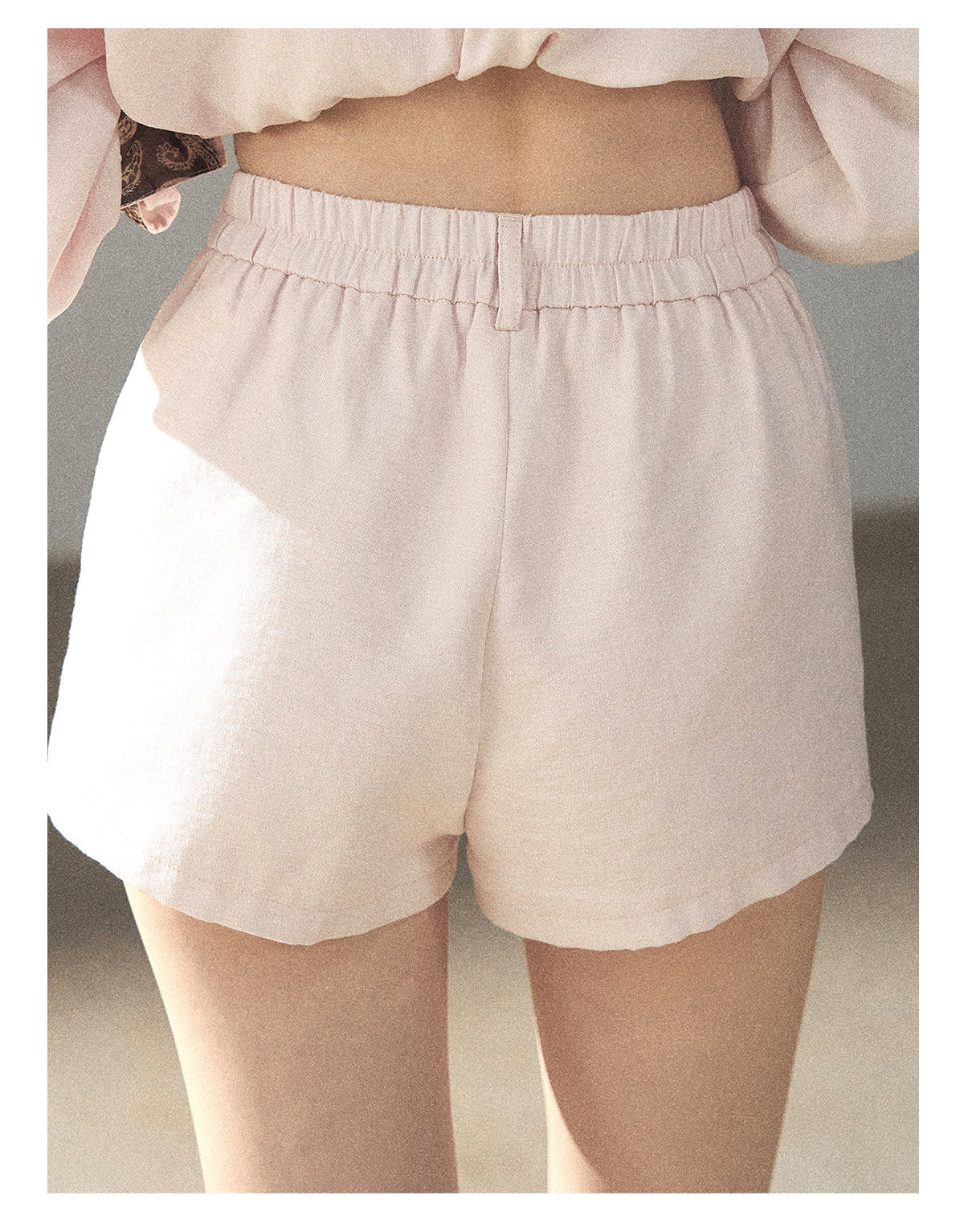 170726 "A Touch of Autumn Frost" Soft Pink Paisley Shirt & Skort Set