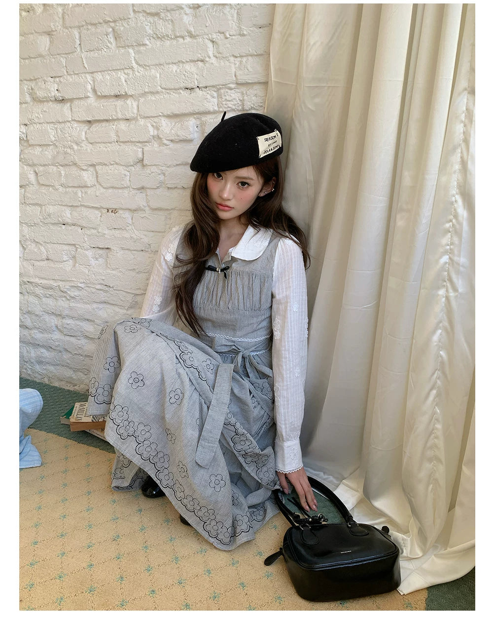 “Woodland Waltz Reverie” Grey Layered Cake Dress