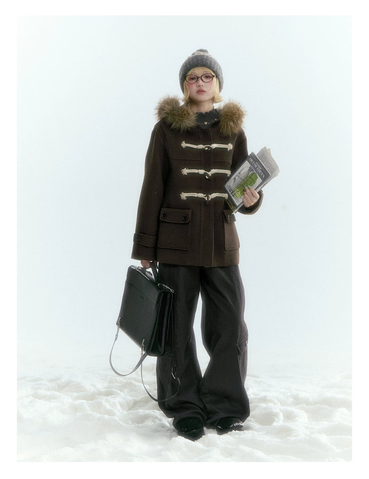 Horridale - Charcoal Gray Washed Cargo Barrel Leg Pants