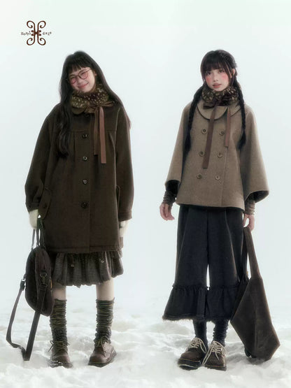 Horridale - [FREE GIFT] Vintage Bow-Tie Faux Fur Collar Scarf (Cream White / Brown)