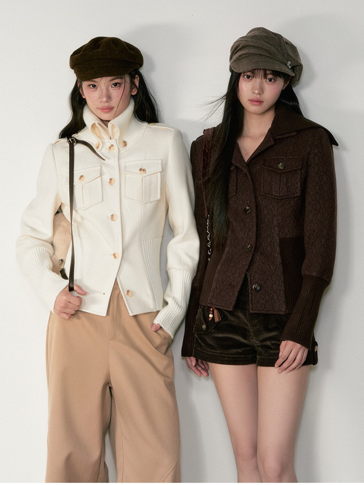 Soote Season - "Cloud & Roast" Two-Way High-Neck Cinched Wool Jacket