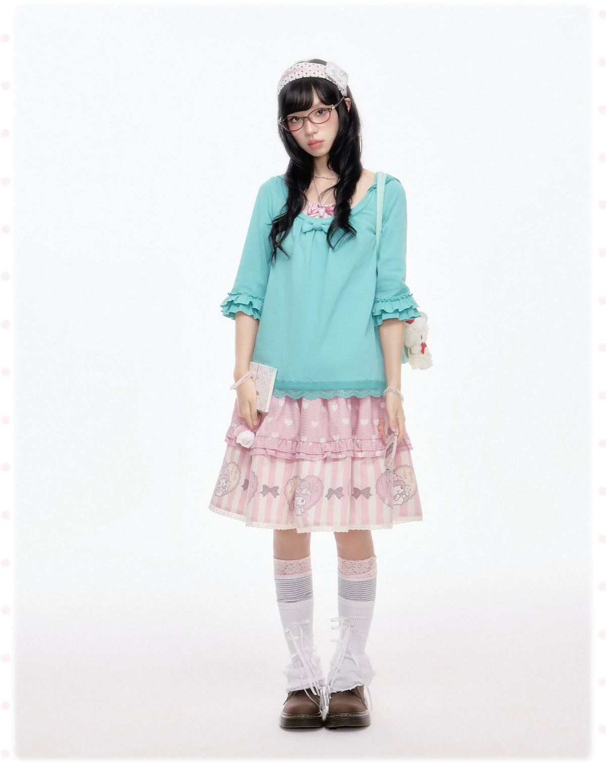“Melody Garden” Mint Green My Melody Ruffle Hoodie Jacket Set