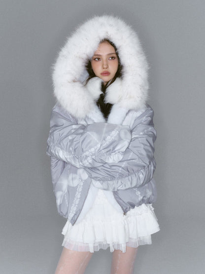 SALTHé盐茶 - Hokkaido Reversible Plush Hooded Jacket ST24D0918C