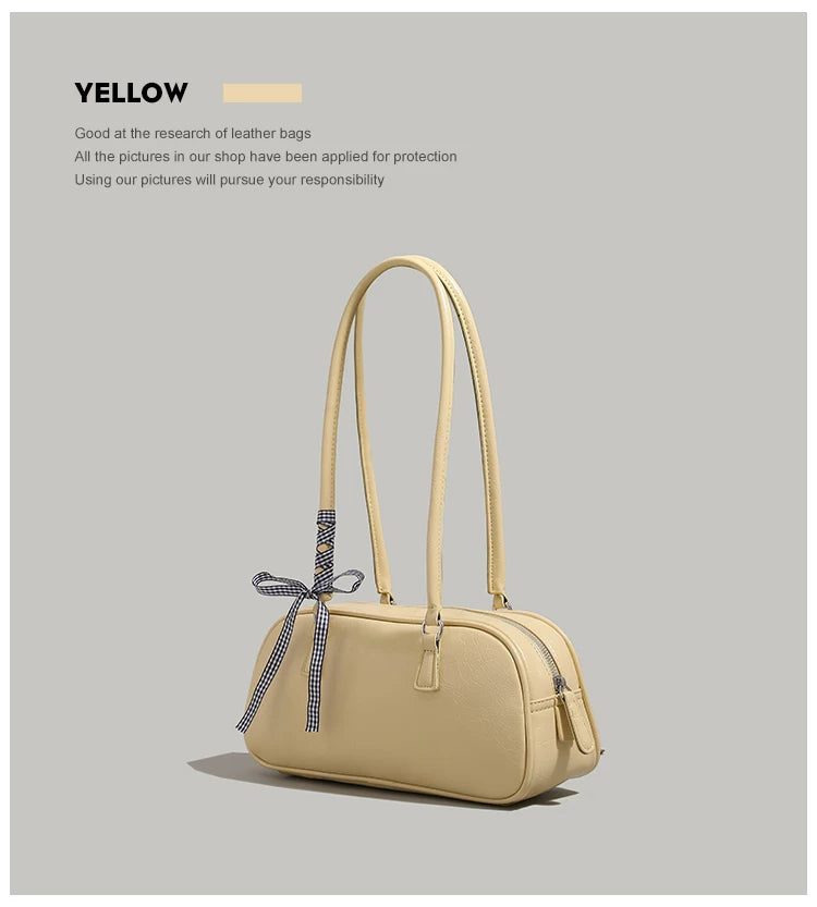 "Silver Siren" Shoulder Bag (Silver / Black / White / Pale Yellow)