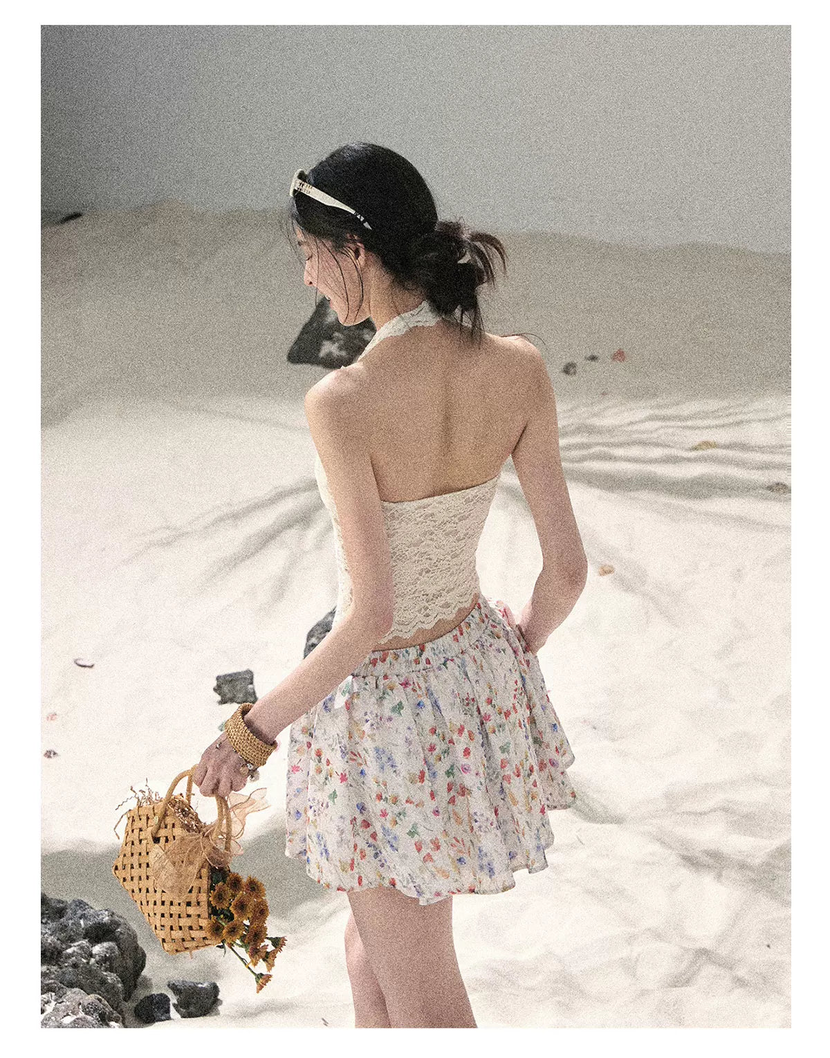"Moss Whisper" Knit Sun Protection Cardigan & Cami Top