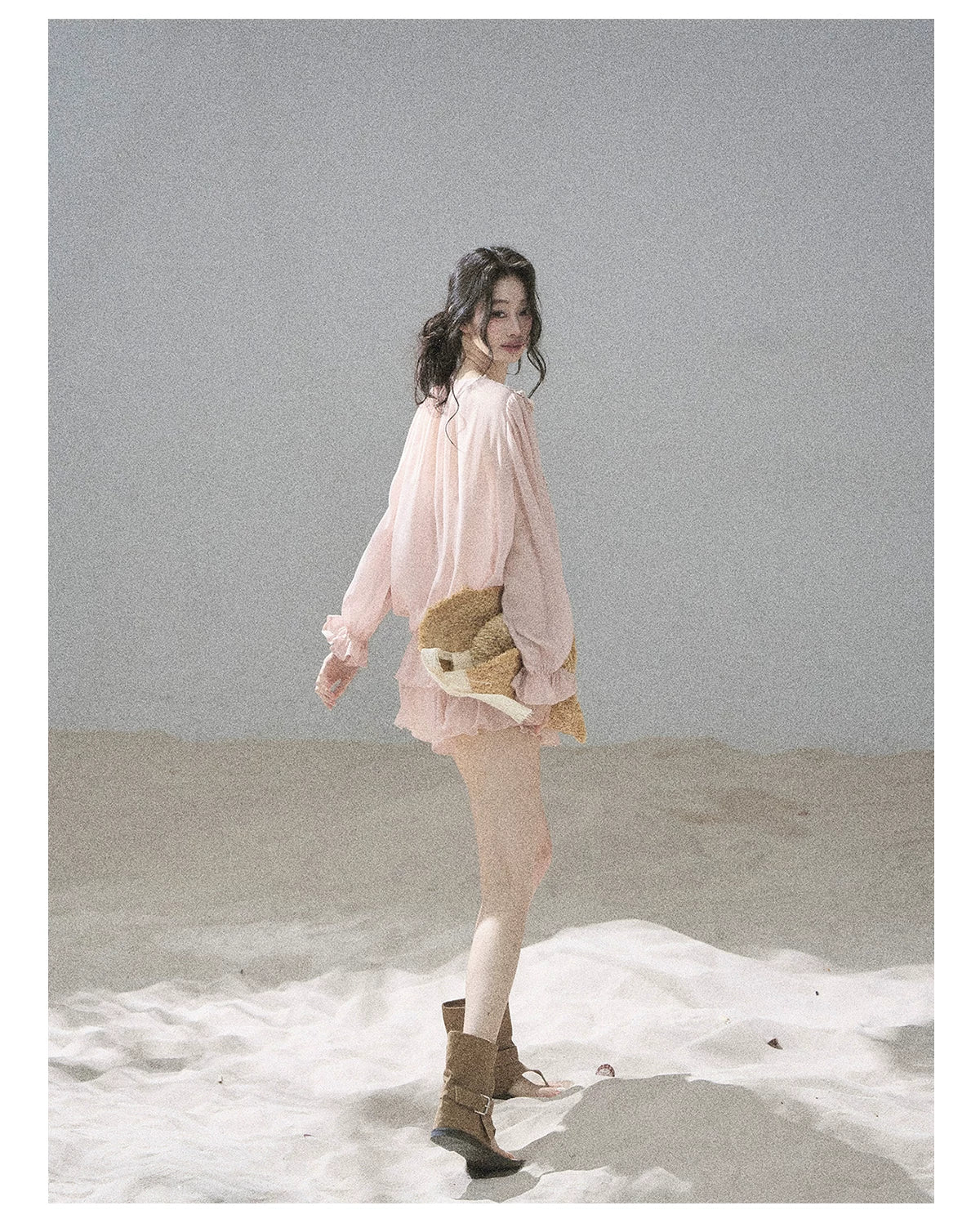 "Flowers on the Breeze" Blush Pink Top & Mini Skirt Two-Piece Set