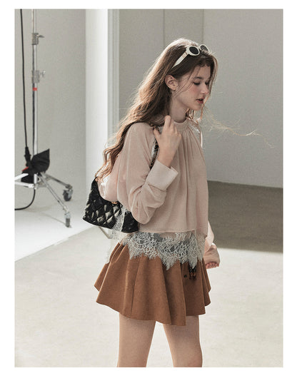 170726 "Blooming Evening Sakura" Soft Pink Lace Cover-Up Blouse
