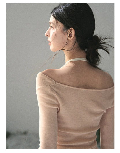 “Sugar Frost Diaries” Soft Mist Pink Layered Halter Top