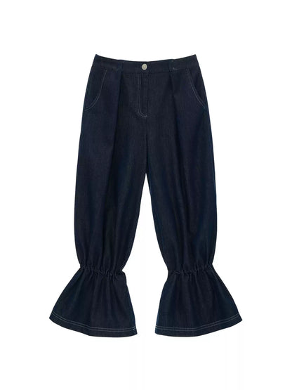 MAMC - Retro Balloon-Leg Tencel Blue Jeans