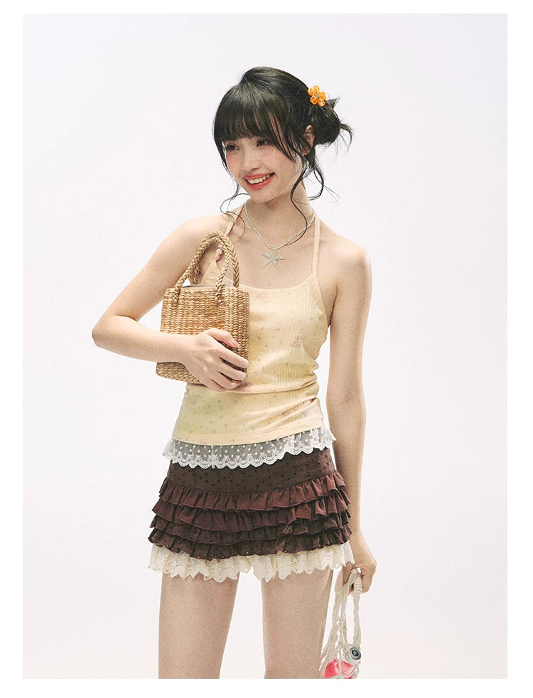 "Layer Cake" Chocolate Brown Lace Ruffle Bloomers
