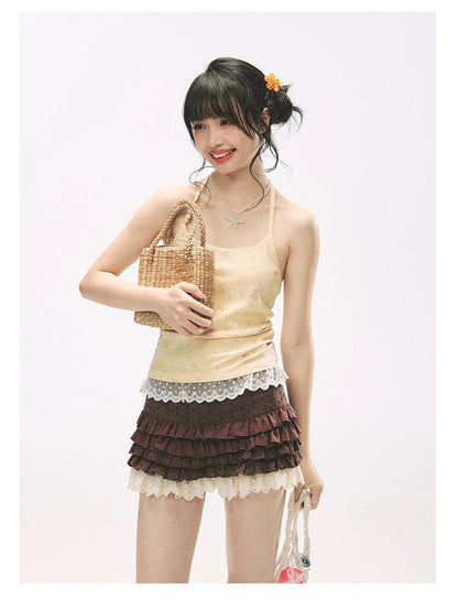 "Layer Cake" Chocolate Brown Lace Ruffle Bloomers