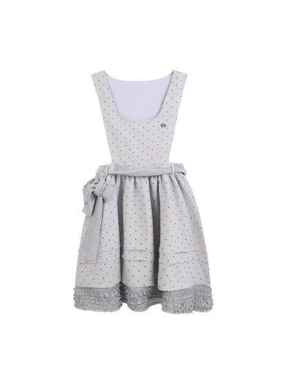 Vintage Japanese-Style Detachable 2-Way Pinafore Dress & Blouse Set
