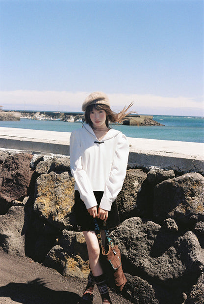 Zzouu - "A Japanese Girl" Sailor Collar White Shirt