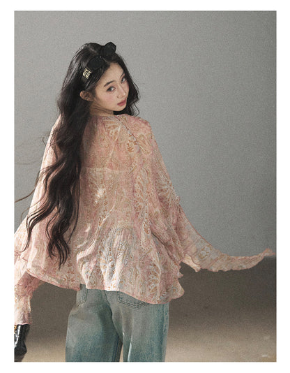 170726 "A Place Where Softness Rests" Lotus Mauve Ruffle Tie-Front Cover-Up Cardigan