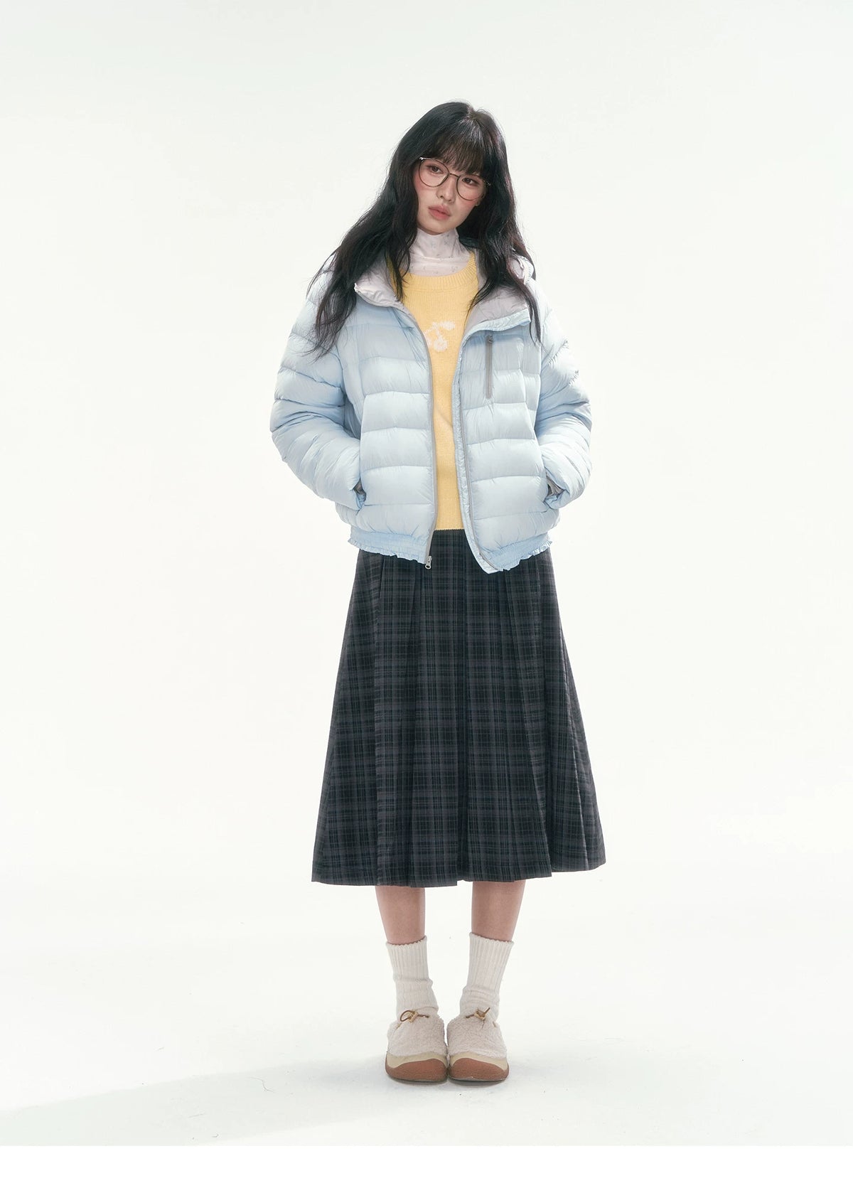 CAN - "Twilight Snow" Hooded 90% White Duck Down Puffer Jacket (Hibiscus Purple / Baby Pink / Water Blue)
