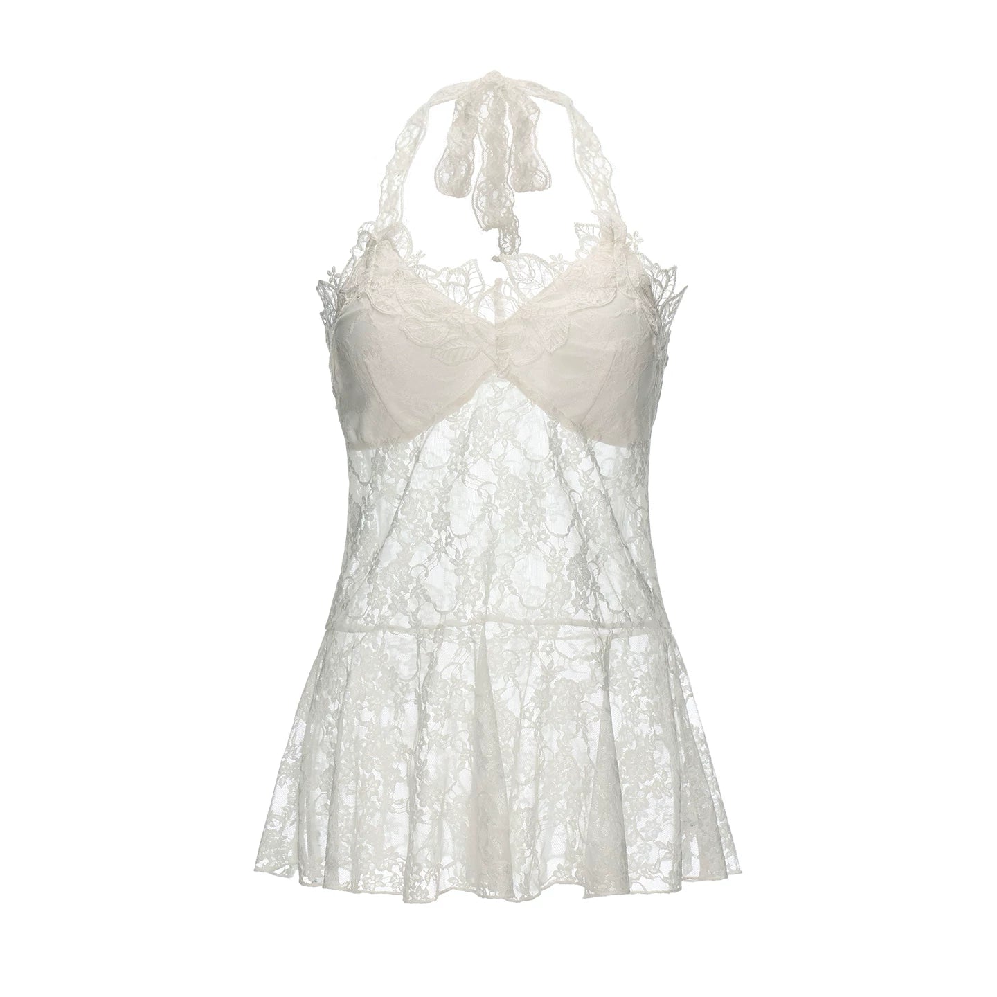 Lily Print Tie-Front Cardigan & Lace Halter Cami Set