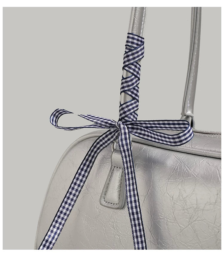 "Silver Siren" Shoulder Bag (Silver / Black / White / Pale Yellow)