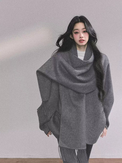 少也眼 100% Wool Double-Faced Coat