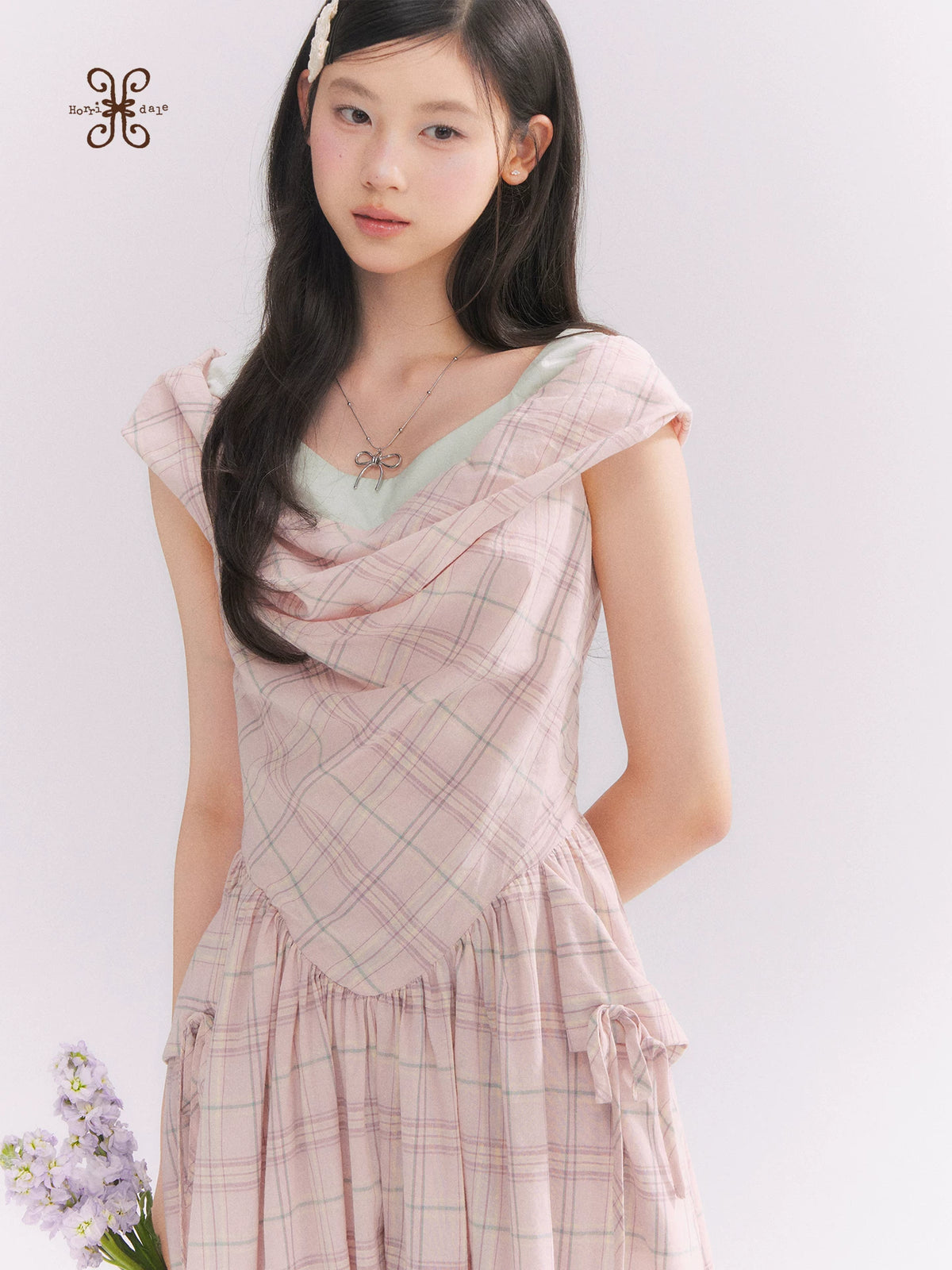 “Heartfelt Rendezvous” Pink Plaid Maxi Dress